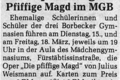 Die pfiffige Magd Presse 2