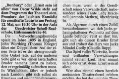 Bunbury oder Ernst sein ist alles Presse 3