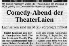 Comedyvening 2002 Presse 2