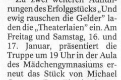 Und ewig rauschen die Gelder Presse 1