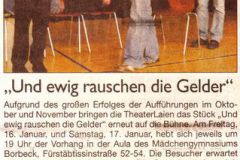 Und ewig rauschen die Gelder Presse 2